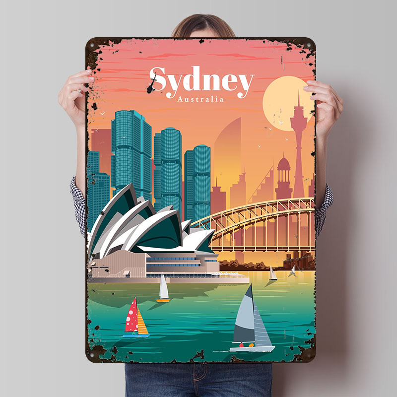 Home Bar Sydney - Sydney Poster Wall Art Retro Vintage
