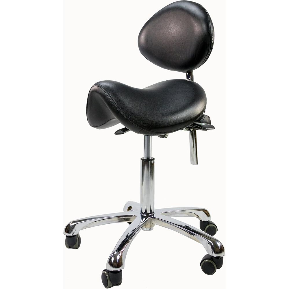 Home Barber - Ergonomic Adjustable Height Rolling Stool for