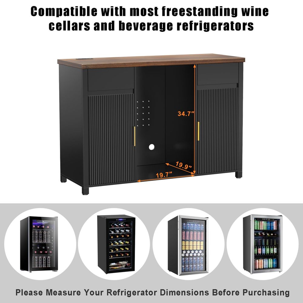 Large Coffee Bar Cabinet with  - đánh giá và giá Home Bar And Fridge