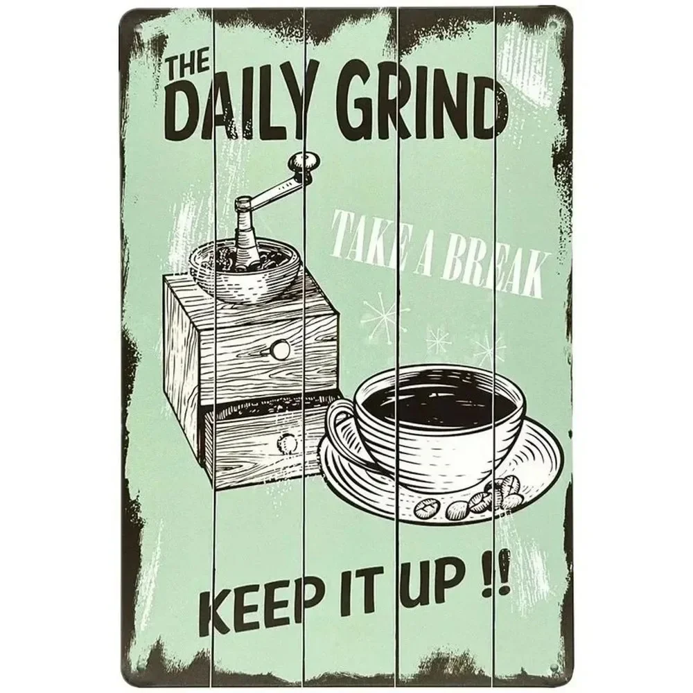 Plaque Metal Signs Drink Coffe - đánh giá và giá Home Bar Accessories