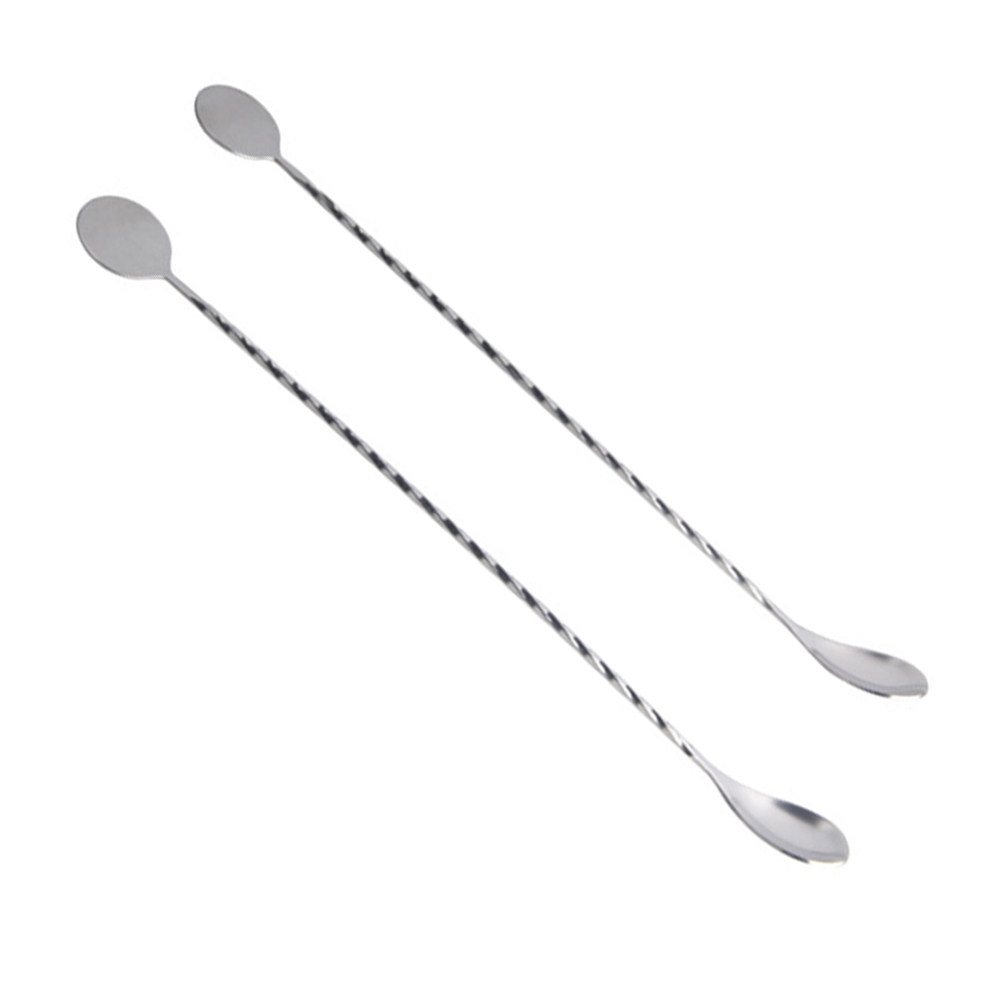 2Pcs Stainless Steel Cocktail  - đánh giá và giá Bar Spoon Twisted