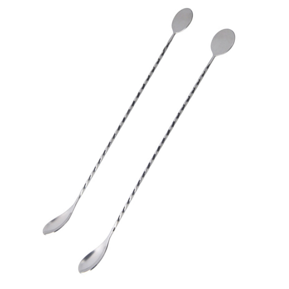 2Pcs Stainless Steel Cocktail  - đánh giá và giá Bar Spoon Twisted