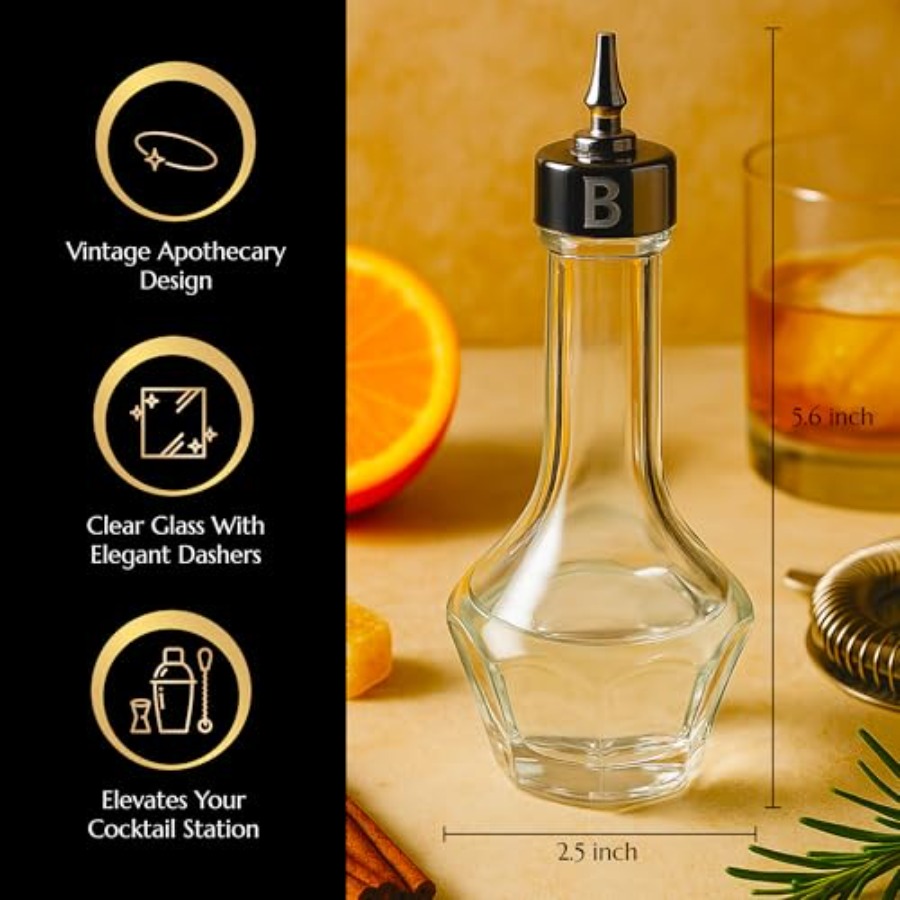 Bitters Bottle 90ml Glass Dash - đánh giá và giá Bitters Bottle Set