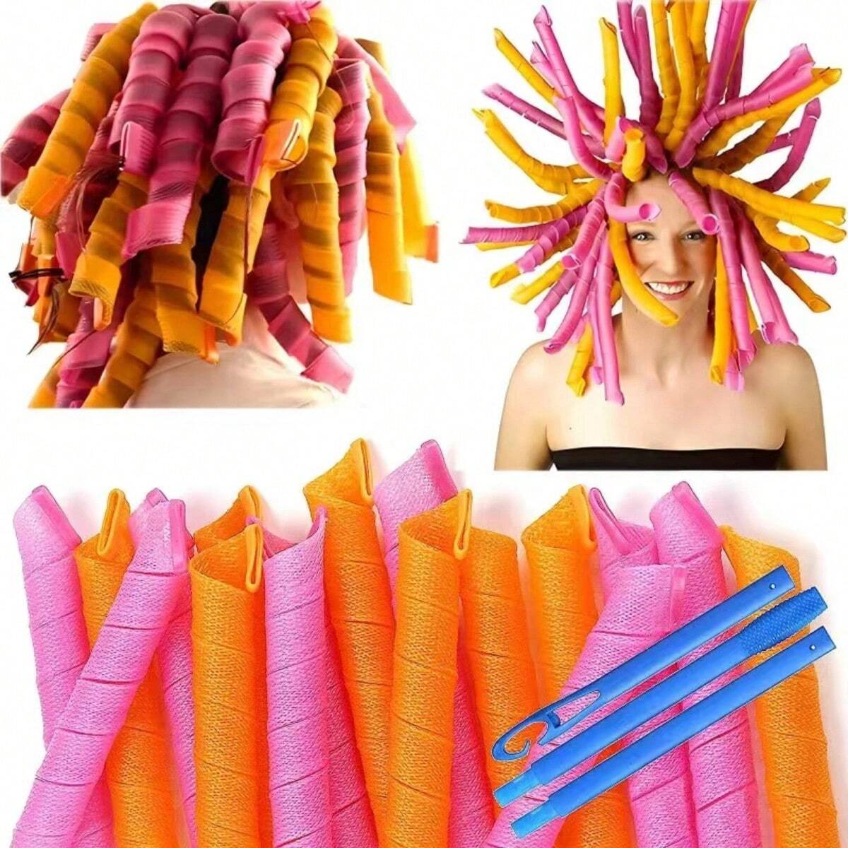 20Pcs Heatless Hair Curlers No - đánh giá và giá Home Barber