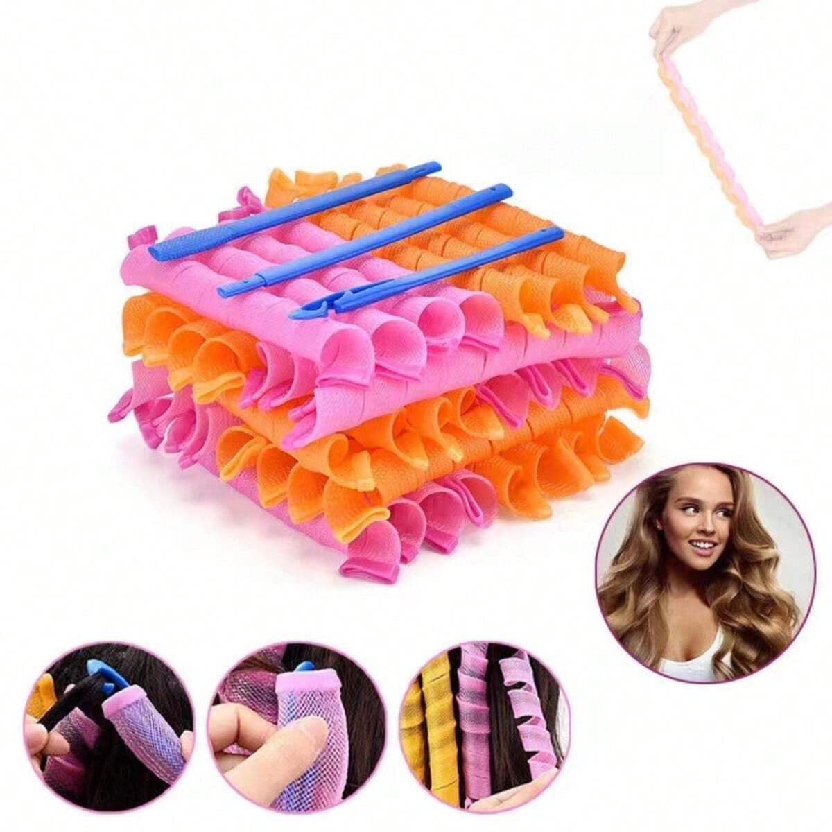 20Pcs Heatless Hair Curlers No - đánh giá và giá Home Barber