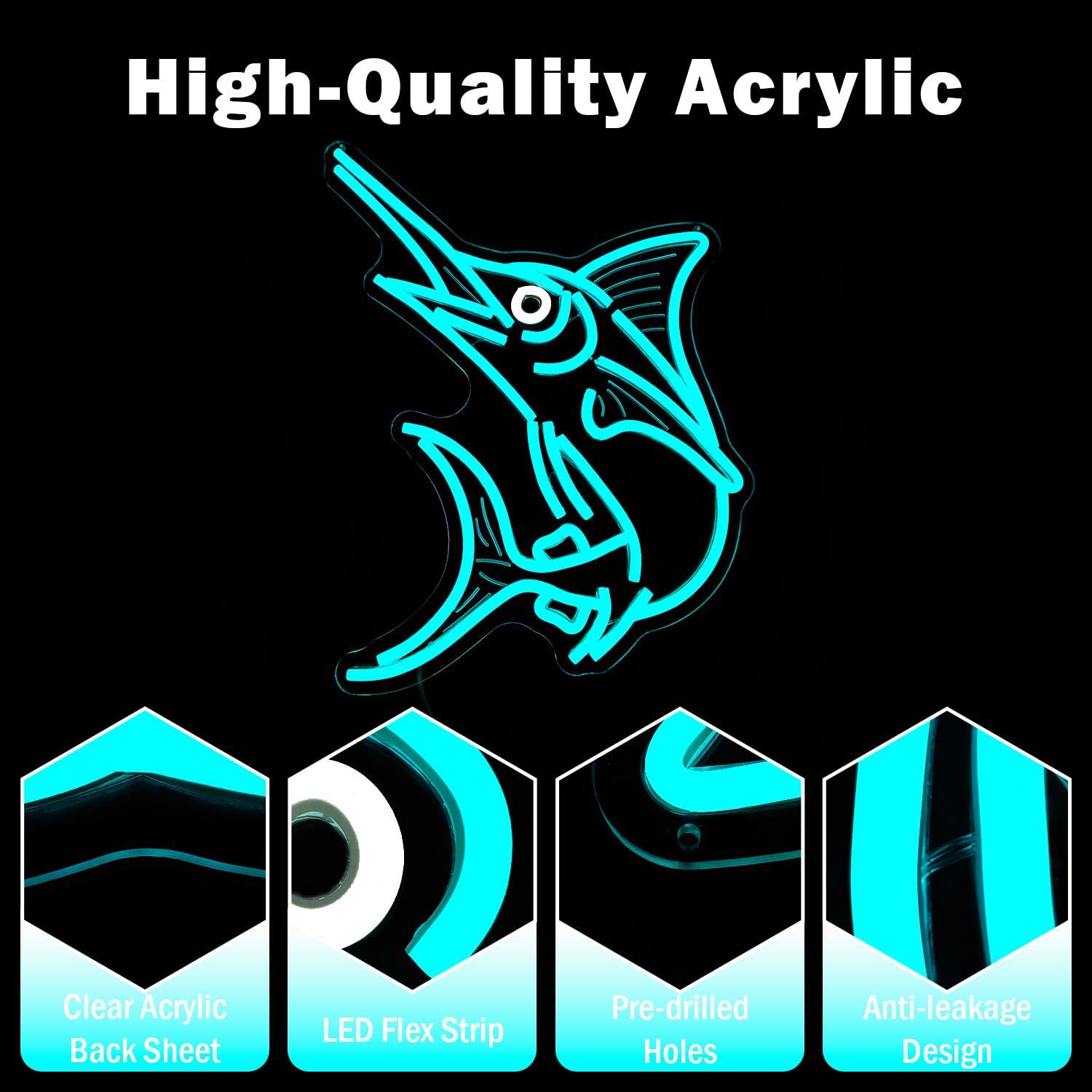 Marlin Fish Neon Sign Deep Sea - đánh giá và giá Home Bar And Restaurant