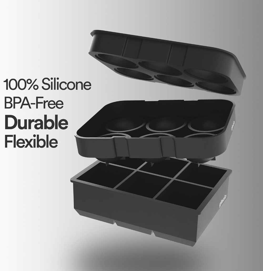 Silicone Ice Cube Trays – Larg - đánh giá và giá Ice Mold Sphere