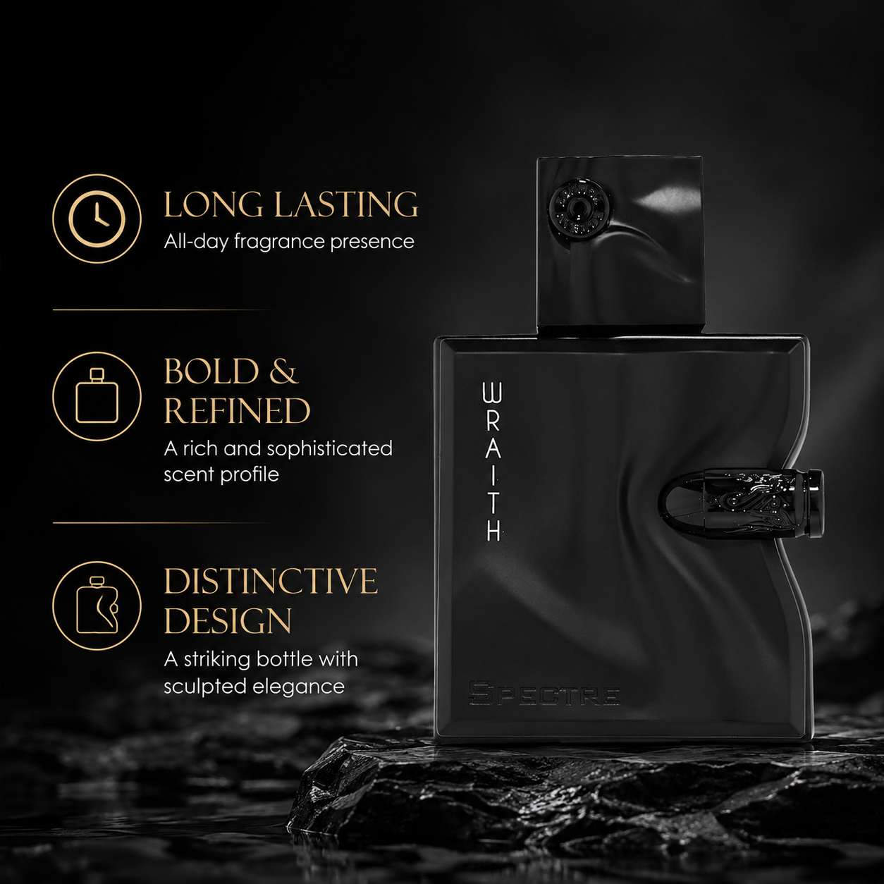 Sculpted Black Bottle Men Eau  - đánh giá và giá Home Bar Accessories