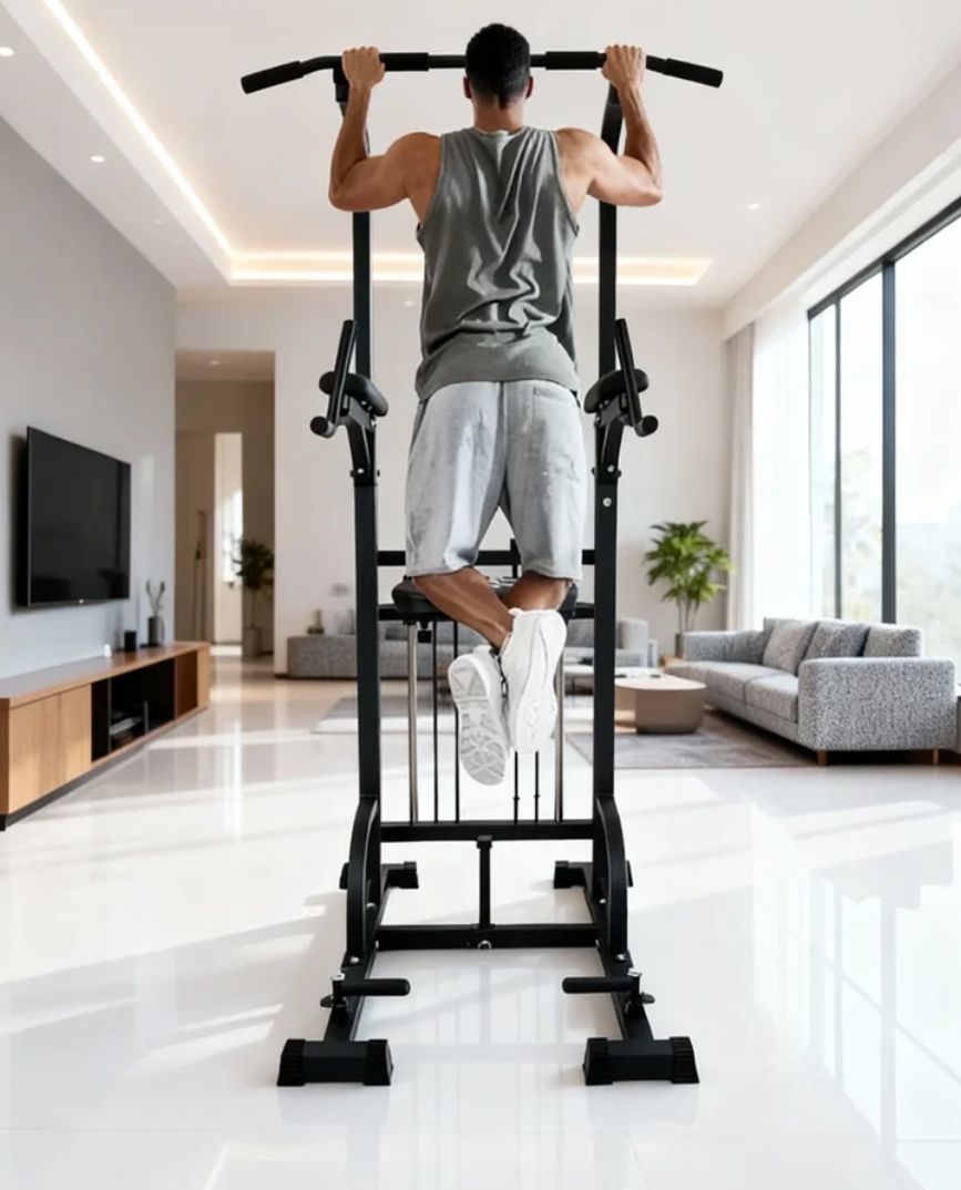 Power Tower Pull-Up Dip Statio - đánh giá và giá Home Bar Setup