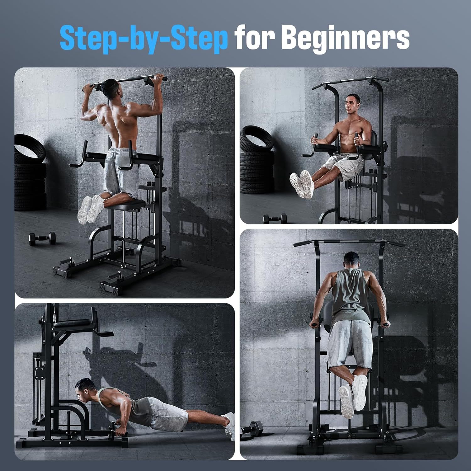 Power Tower Pull-Up Dip Statio - đánh giá và giá Home Bar Setup