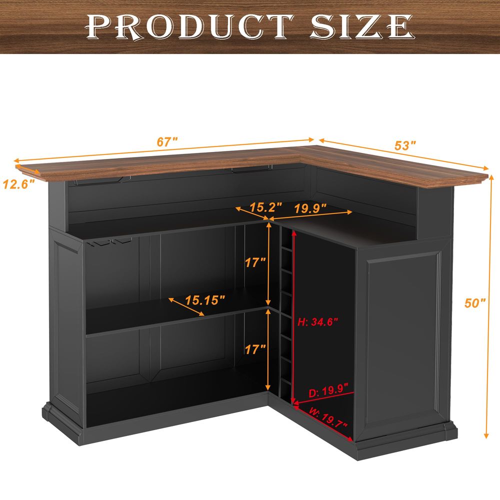 L Shaped Home Bar Cabinet with - đánh giá và giá Home Bar And Fridge
