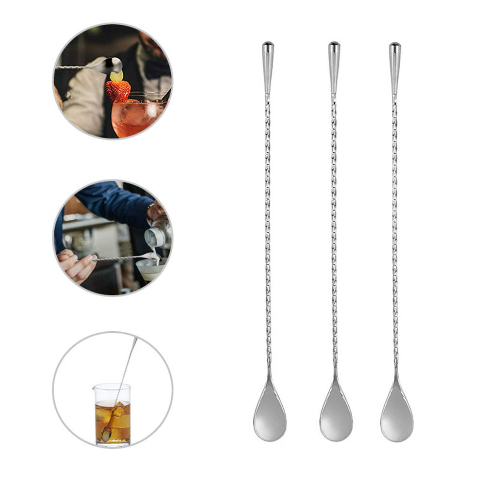2Pcs Long Stainless Steel Cock - đánh giá và giá Bar Spoon Twisted