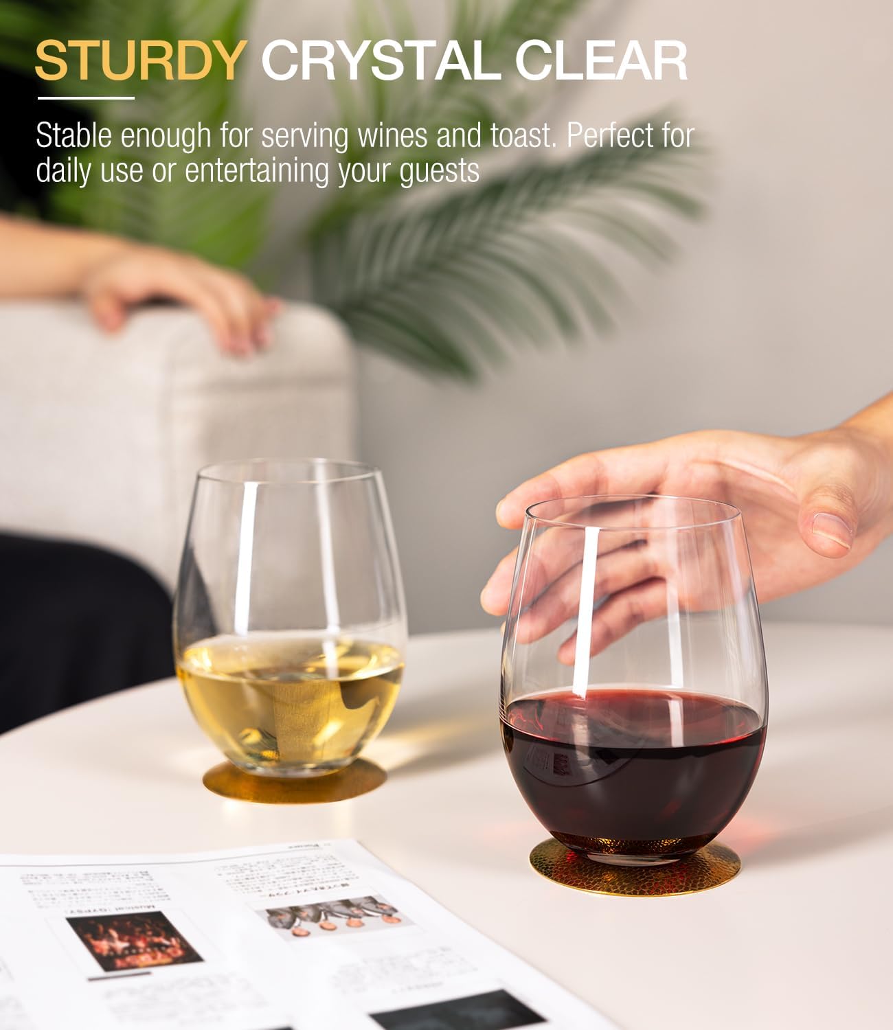 Stemless Wine Glasses Set of 4 - đánh giá và giá Home Bar Set