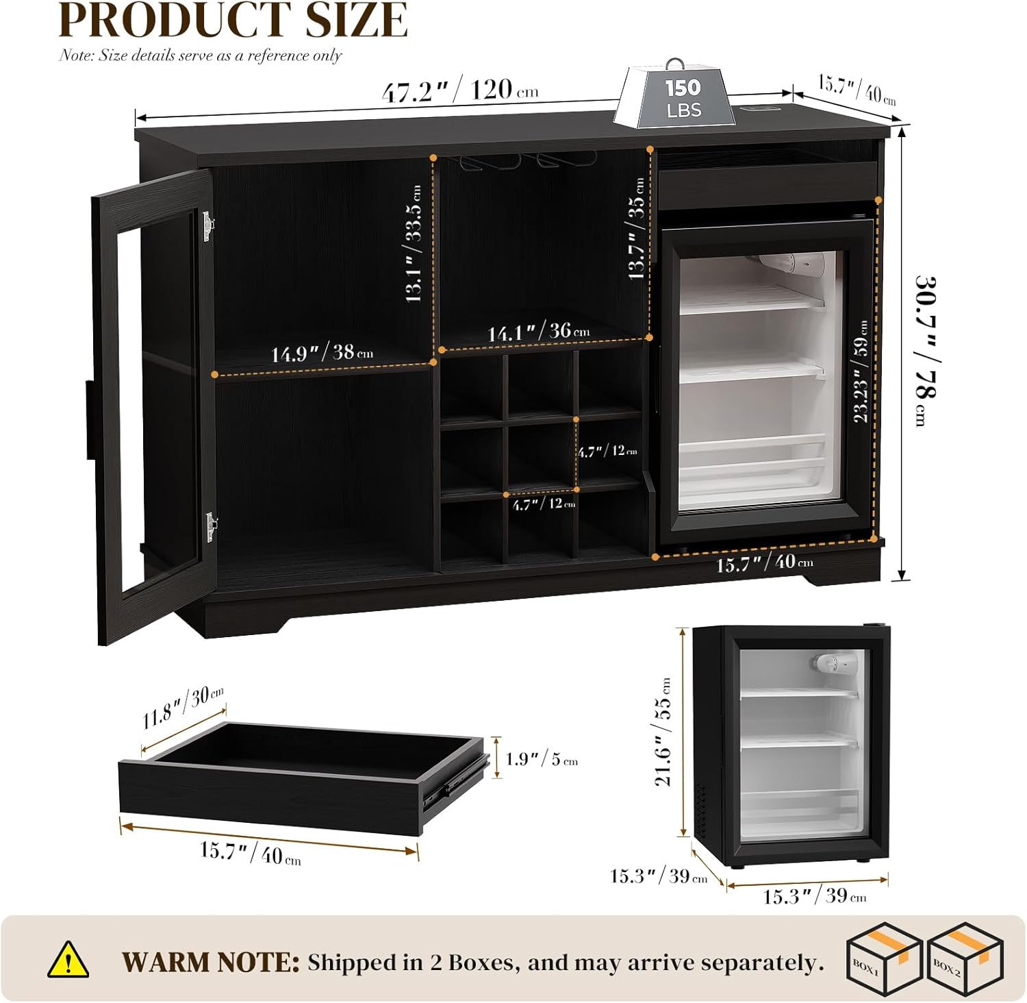 Coffee Bar Cabinet with Fridge - đánh giá và giá Home Bar And Fridge