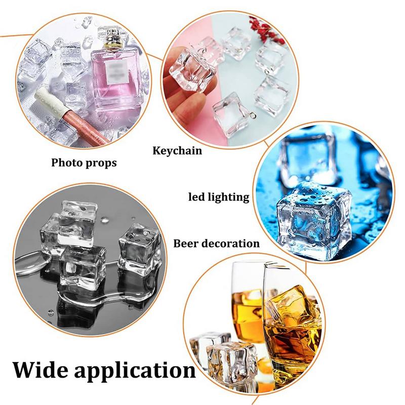 50PCS 3D Acrylic Fake Ice Cube - đánh giá và giá Ice Mold Sphere