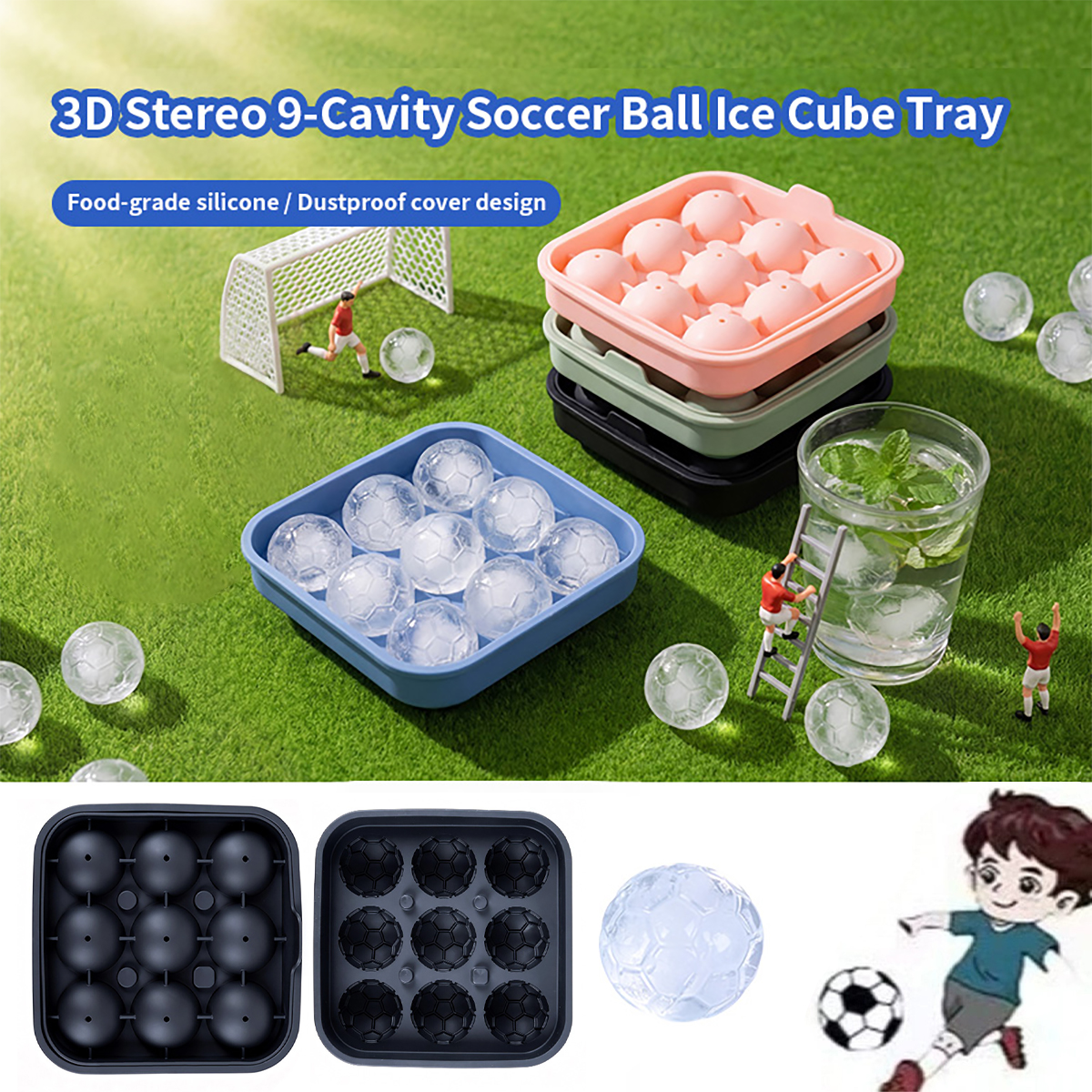 1Pcs Football-Themed Silicone  - đánh giá và giá Ice Mold Sphere