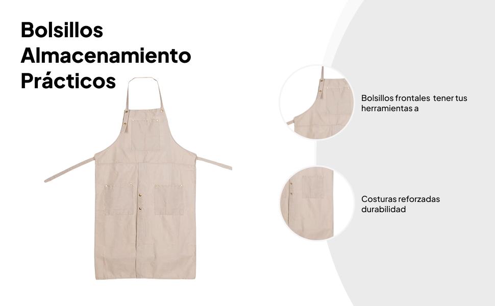 Unisex Canvas Apron with Split - đánh giá và giá Home Barber