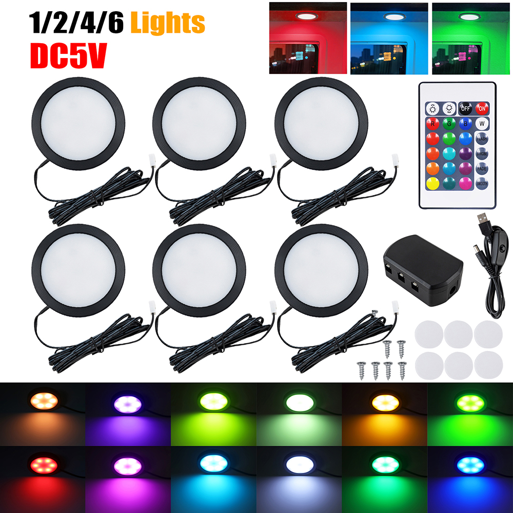 1/2/4/6 Lamp RGB LED Under Cab - đánh giá và giá Home Bar And Cabinet