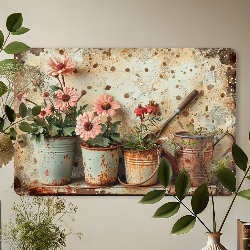 Vintage Floral Metal Tin Sign  - đánh giá và giá Home Bar And Restaurant