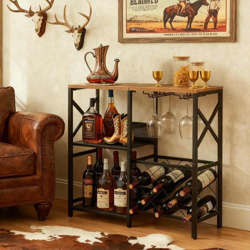 Rustic Freestanding Wine Rack  - đánh giá và giá Home Bar And Cabinet