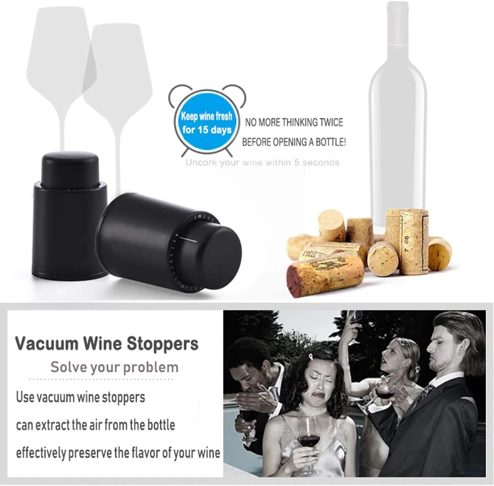 Vacuum Wine Bottle Cap Stopper - đánh giá và giá Wine Preservation Pump