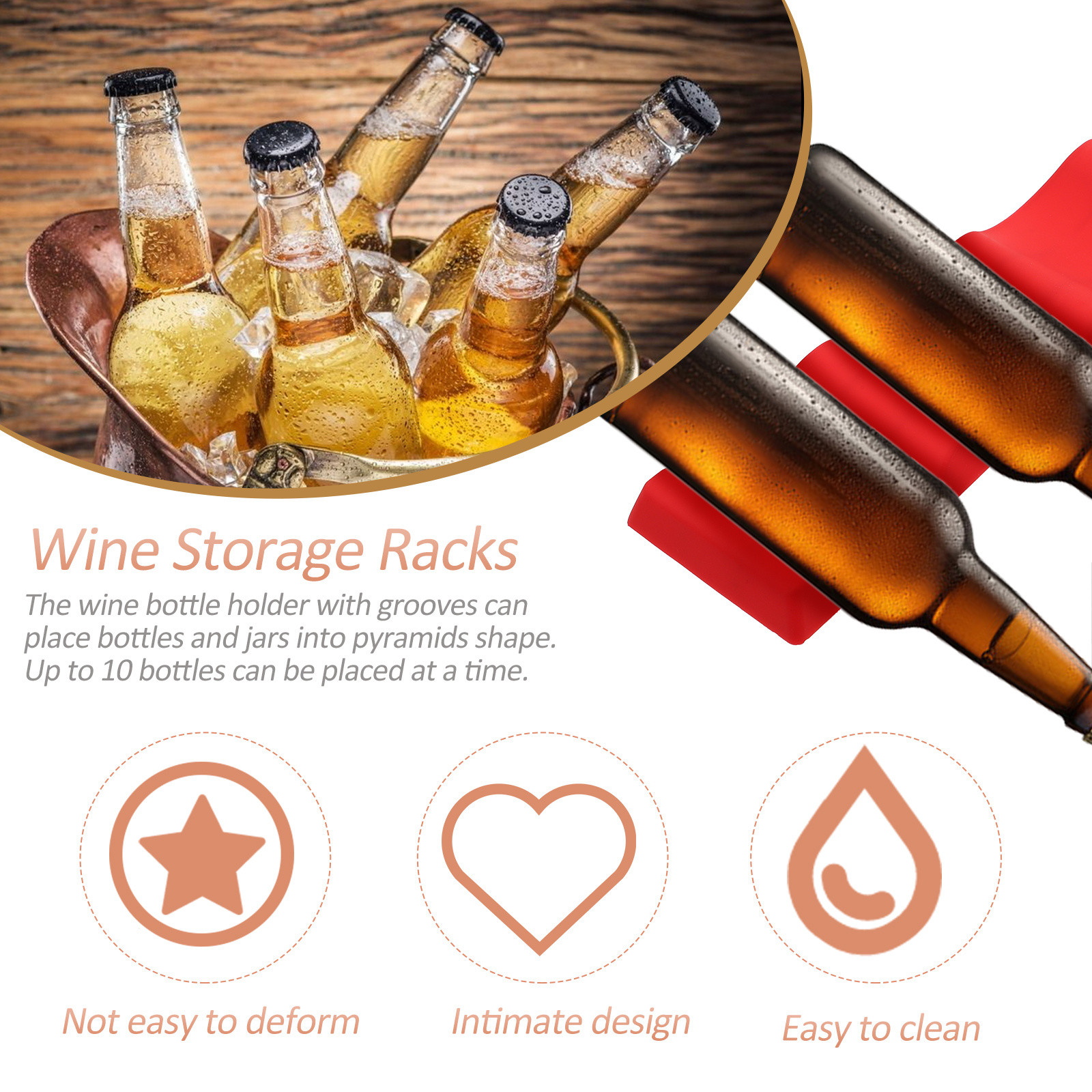 Bottle Stacker Rack Silicone F - đánh giá và giá Home Bar And Fridge
