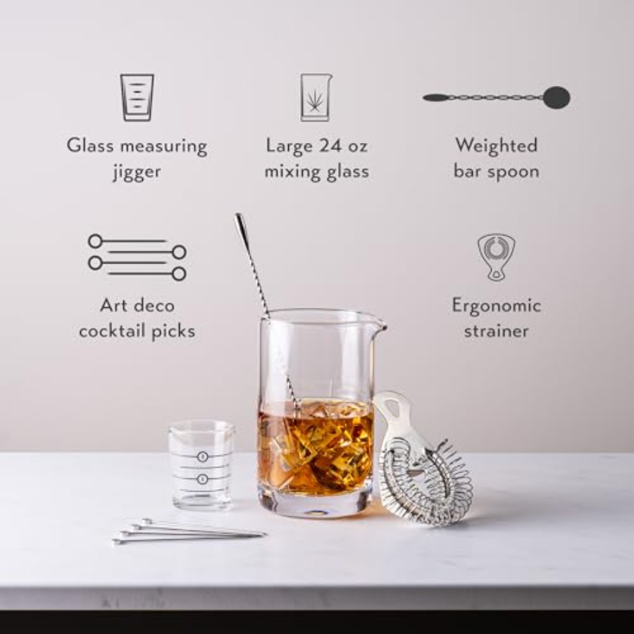 Cocktail Mixing Glass, Old Fas - đánh giá và giá Home Bar Set